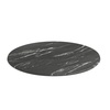 image:imageFlash Furniture Acadia 36 Round White Faux Marble Tabletop TopGuard HPL Seamless Edge Scratch amp Stain Resistant AllWeather Durability Commercial GradeBlack Faux Marble