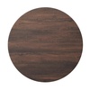 image:imageFlash Furniture Acadia 36 Round White Faux Marble Tabletop TopGuard HPL Seamless Edge Scratch amp Stain Resistant AllWeather Durability Commercial GradeDark Brown