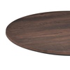 image:imageFlash Furniture Acadia 36 Round White Faux Marble Tabletop TopGuard HPL Seamless Edge Scratch amp Stain Resistant AllWeather Durability Commercial GradeDark Brown