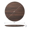image:imageFlash Furniture Acadia 36 Round White Faux Marble Tabletop TopGuard HPL Seamless Edge Scratch amp Stain Resistant AllWeather Durability Commercial GradeDark Brown