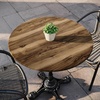 image:imageFlash Furniture Acadia 36 Round White Faux Marble Tabletop TopGuard HPL Seamless Edge Scratch amp Stain Resistant AllWeather Durability Commercial GradeNatural