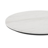 image:imageFlash Furniture Acadia 36 Round White Faux Marble Tabletop TopGuard HPL Seamless Edge Scratch amp Stain Resistant AllWeather Durability Commercial GradeWhite Faux Marble