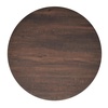 image:imageFlash Furniture Acadia 36 Round White Faux Marble Tabletop TopGuard HPL Seamless Edge Scratch amp Stain Resistant AllWeather Durability Commercial GradeDark Brown
