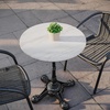 image:imageFlash Furniture Acadia 36 Round White Faux Marble Tabletop TopGuard HPL Seamless Edge Scratch amp Stain Resistant AllWeather Durability Commercial GradeWhite Faux Marble