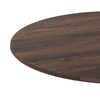 image:imageFlash Furniture Acadia 36 Round White Faux Marble Tabletop TopGuard HPL Seamless Edge Scratch amp Stain Resistant AllWeather Durability Commercial GradeDark Brown