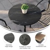 image:imageFlash Furniture Acadia 36 Round White Faux Marble Tabletop TopGuard HPL Seamless Edge Scratch amp Stain Resistant AllWeather Durability Commercial GradeBlack Faux Marble