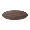 image:imageFlash Furniture Acadia 36 Round White Faux Marble Tabletop TopGuard HPL Seamless Edge Scratch amp Stain Resistant AllWeather Durability Commercial GradeDark Brown