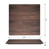 image:imageFlash Furniture Acadia 36 Square Dark Brown Tabletop TopGuard HPL Seamless Edge Scratch amp Stain Resistant AllWeather Durability Commercial GradeDark Brown