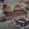 image:imageFlash Furniture Acadia 36 Square Dark Brown Tabletop TopGuard HPL Seamless Edge Scratch amp Stain Resistant AllWeather Durability Commercial GradeDark Brown