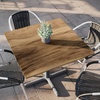 image:imageFlash Furniture Acadia 36 Square Dark Brown Tabletop TopGuard HPL Seamless Edge Scratch amp Stain Resistant AllWeather Durability Commercial GradeNatural