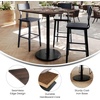 image:imageFlash Furniture Acadia 36 Square Indoor Dark Brown Tabletop with 24 Round Black Bar Height Base Seamless TopGuard HPL Top and EdgeDark BrownBlack Base