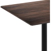 image:imageFlash Furniture Acadia 36 Square Indoor Dark Brown Tabletop with 24 Round Black Bar Height Base Seamless TopGuard HPL Top and EdgeDark BrownBlack Base