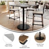 image:imageFlash Furniture Acadia 36 Square Indoor Dark Brown Tabletop with 24 Round Black Bar Height Base Seamless TopGuard HPL Top and EdgeGray Faux ConcreteBlack Base