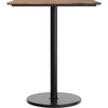 image:imageFlash Furniture Acadia 36 Square Indoor Dark Brown Tabletop with 24 Round Black Bar Height Base Seamless TopGuard HPL Top and EdgeNaturalBlack Base