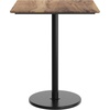 image:imageFlash Furniture Acadia 36 Square Indoor Dark Brown Tabletop with 24 Round Black Bar Height Base Seamless TopGuard HPL Top and EdgeNaturalBlack Base