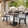 image:imageFlash Furniture Acadia 36 Square Indoor Dark Brown Tabletop with 24 Round Black Table Height Base Seamless TopGuard HPL Top and EdgeDark BrownBlack Base