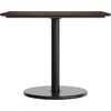 image:imageFlash Furniture Acadia 36 Square Indoor Dark Brown Tabletop with 24 Round Black Table Height Base Seamless TopGuard HPL Top and EdgeDark BrownBlack Base