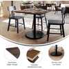 image:imageFlash Furniture Acadia 36 Square Indoor Dark Brown Tabletop with 24 Round Black Table Height Base Seamless TopGuard HPL Top and EdgeDark BrownBlack Base