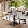 image:imageFlash Furniture Acadia 36 Square Indoor Dark Brown Tabletop with 24 Round Black Table Height Base Seamless TopGuard HPL Top and EdgeGray Faux ConcreteBlack Base