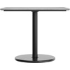 image:imageFlash Furniture Acadia 36 Square Indoor Dark Brown Tabletop with 24 Round Black Table Height Base Seamless TopGuard HPL Top and EdgeGray Faux ConcreteBlack Base