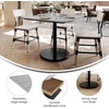 image:imageFlash Furniture Acadia 36 Square Indoor Dark Brown Tabletop with 24 Round Black Table Height Base Seamless TopGuard HPL Top and EdgeGray Faux ConcreteBlack Base