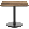 image:imageFlash Furniture Acadia 36 Square Indoor Dark Brown Tabletop with 24 Round Black Table Height Base Seamless TopGuard HPL Top and EdgeNaturalBlack Base