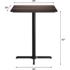 image:imageFlash Furniture Acadia 36 Square Indoor Dark Brown Tabletop with 30 x 30 Black Bar Height X Base Seamless TopGuard HPL Top and EdgeDark BrownBlack Base