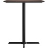 image:imageFlash Furniture Acadia 36 Square Indoor Dark Brown Tabletop with 30 x 30 Black Bar Height X Base Seamless TopGuard HPL Top and EdgeDark BrownBlack Base