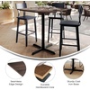 image:imageFlash Furniture Acadia 36 Square Indoor Dark Brown Tabletop with 30 x 30 Black Bar Height X Base Seamless TopGuard HPL Top and EdgeDark BrownBlack Base