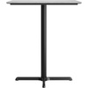 image:imageFlash Furniture Acadia 36 Square Indoor Dark Brown Tabletop with 30 x 30 Black Bar Height X Base Seamless TopGuard HPL Top and EdgeGray Faux ConcreteBlack Base