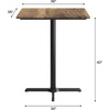 image:imageFlash Furniture Acadia 36 Square Indoor Dark Brown Tabletop with 30 x 30 Black Bar Height X Base Seamless TopGuard HPL Top and EdgeNaturalBlack Base