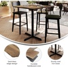 image:imageFlash Furniture Acadia 36 Square Indoor Dark Brown Tabletop with 30 x 30 Black Bar Height X Base Seamless TopGuard HPL Top and EdgeNaturalBlack Base