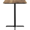 image:imageFlash Furniture Acadia 36 Square Indoor Dark Brown Tabletop with 30 x 30 Black Bar Height X Base Seamless TopGuard HPL Top and EdgeNaturalBlack Base