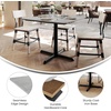image:imageFlash Furniture Acadia 36 Square Indoor Outdoor Gray Faux Concrete Tabletop with 30 x 30 Silver X Base Scratch Heat amp UV Resistant Seamless TopGuard Top and EdgeGray Faux ConcreteBlack Base