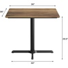 image:imageFlash Furniture Acadia 36 Square Indoor Outdoor Gray Faux Concrete Tabletop with 30 x 30 Silver X Base Scratch Heat amp UV Resistant Seamless TopGuard Top and EdgeNaturalBlack Base