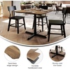 image:imageFlash Furniture Acadia 36 Square Indoor Outdoor Gray Faux Concrete Tabletop with 30 x 30 Silver X Base Scratch Heat amp UV Resistant Seamless TopGuard Top and EdgeNaturalBlack Base