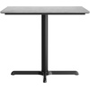 image:imageFlash Furniture Acadia 36 Square Indoor Outdoor Gray Faux Concrete Tabletop with 30 x 30 Silver X Base Scratch Heat amp UV Resistant Seamless TopGuard Top and EdgeGray Faux ConcreteBlack Base