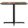 image:imageFlash Furniture Acadia 36 Square Indoor Outdoor Gray Faux Concrete Tabletop with 30 x 30 Silver X Base Scratch Heat amp UV Resistant Seamless TopGuard Top and EdgeNaturalBlack Base