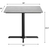 image:imageFlash Furniture Acadia 36 Square Indoor Outdoor Gray Faux Concrete Tabletop with 30 x 30 Silver X Base Scratch Heat amp UV Resistant Seamless TopGuard Top and EdgeGray Faux ConcreteBlack Base