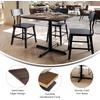 image:imageFlash Furniture Acadia 36 Square Indoor Outdoor Gray Faux Concrete Tabletop with 30 x 30 Silver X Base Scratch Heat amp UV Resistant Seamless TopGuard Top and EdgeDark BrownBlack Base