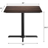 image:imageFlash Furniture Acadia 36 Square Indoor Outdoor Gray Faux Concrete Tabletop with 30 x 30 Silver X Base Scratch Heat amp UV Resistant Seamless TopGuard Top and EdgeDark BrownBlack Base