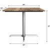 image:imageFlash Furniture Acadia 36 Square Indoor Outdoor Gray Faux Concrete Tabletop with 30 x 30 Silver X Base Scratch Heat amp UV Resistant Seamless TopGuard Top and EdgeNaturalSilver Base
