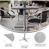 image:imageFlash Furniture Acadia 36 Square Indoor Outdoor Gray Faux Concrete Tabletop with 30 x 30 Silver X Base Scratch Heat amp UV Resistant Seamless TopGuard Top and EdgeGray Faux ConcreteSilver Base