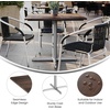 image:imageFlash Furniture Acadia 36 Square Indoor Outdoor Gray Faux Concrete Tabletop with 30 x 30 Silver X Base Scratch Heat amp UV Resistant Seamless TopGuard Top and EdgeDark BrownSilver Base
