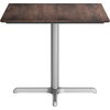 image:imageFlash Furniture Acadia 36 Square Indoor Outdoor Gray Faux Concrete Tabletop with 30 x 30 Silver X Base Scratch Heat amp UV Resistant Seamless TopGuard Top and EdgeDark BrownSilver Base