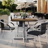 image:imageFlash Furniture Acadia 36 Square Indoor Outdoor Gray Faux Concrete Tabletop with 30 x 30 Silver X Base Scratch Heat amp UV Resistant Seamless TopGuard Top and EdgeNaturalSilver Base