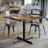 image:imageFlash Furniture Acadia 36 Square Indoor Outdoor Gray Faux Concrete Tabletop with 30 x 30 Silver X Base Scratch Heat amp UV Resistant Seamless TopGuard Top and EdgeNaturalBlack Base