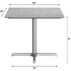 image:imageFlash Furniture Acadia 36 Square Indoor Outdoor Gray Faux Concrete Tabletop with 30 x 30 Silver X Base Scratch Heat amp UV Resistant Seamless TopGuard Top and EdgeGray Faux ConcreteSilver Base