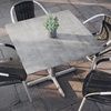 image:imageFlash Furniture Acadia 36 Square Indoor Outdoor Gray Faux Concrete Tabletop with 30 x 30 Silver X Base Scratch Heat amp UV Resistant Seamless TopGuard Top and EdgeGray Faux ConcreteSilver Base