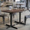 image:imageFlash Furniture Acadia 48 x 30 Indoor Dark Brown Tabletop with Dual 22 x 30 Black Table Height Crisscross Bases Seamless TopGuard HPL Top and EdgeDark BrownBlack Base
